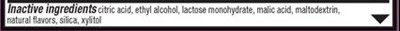Inactive Ingredients Panel (Inactive Ingredients)